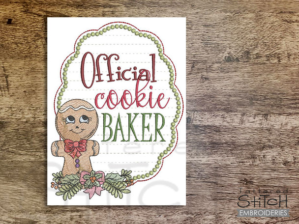 Official Cookie Baker  Embroidery Designs