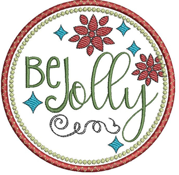 Be Jolly Coaster  - Embroidery Designs & Patterns