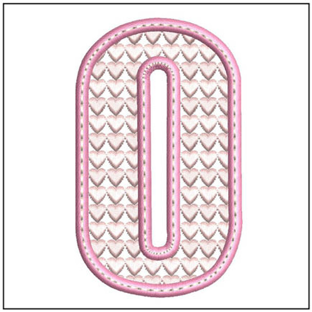 Hearts ABCs -O - Fits a 4x4" Hoop - Instant Downloadable Machine Embroidery - Light Fill Stitch Hearts ABCs -O - Fits a 4x4" Hoop - Instant Downloadable Machine Embroidery - Light Fill Stitch