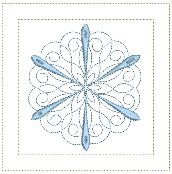 Snowflake -  Mini Pillow - Fits a 5x5' and 6x6" Hoop - Embroidery Designs