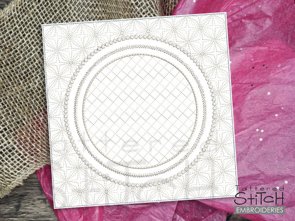 3-Rings Quilt Block Blank - Embroidery Designs & Patterns