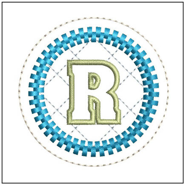 Zipper Stitch ABCs Charm - R - Embroidery Designs