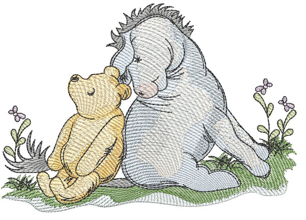 Winnie the Pooh & Eeyore  - Embroidery Designs