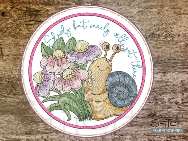 Snail Hot Pad - Embroidery Designs