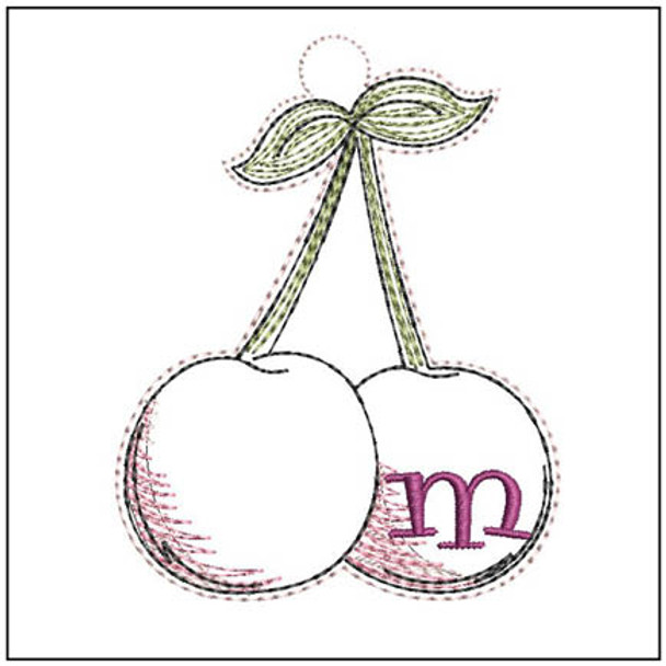 Cherries Charm ABCs - M - Embroidery Designs & Patterns