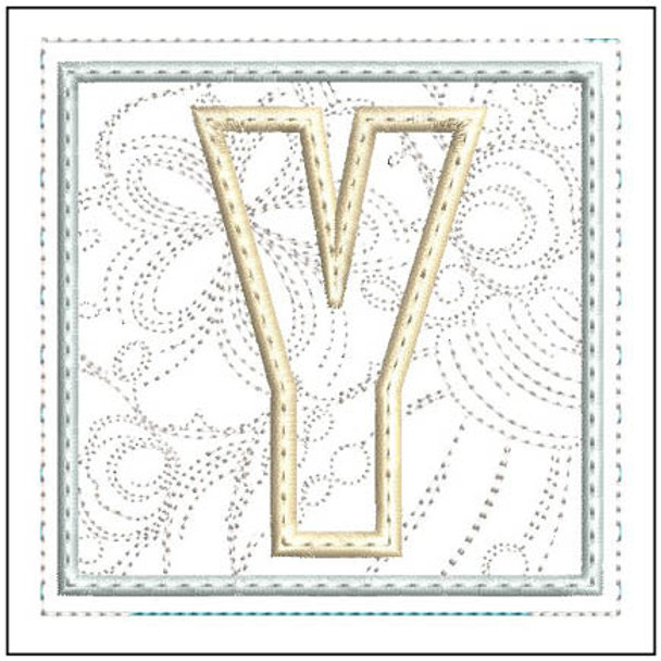 Seashells Sachet ABCs - Y - Embroidery Designs & Patterns