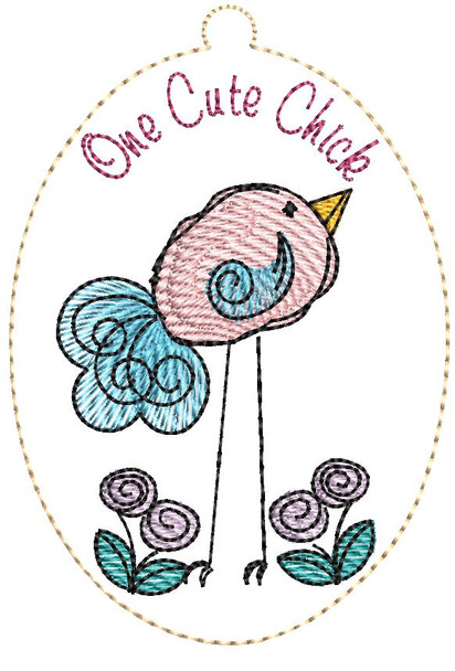 One Cute Chick Charm 2 - Embroidery Designs