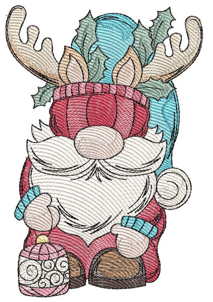 Reindeer Gnome  - Embroidery Designs & Patterns