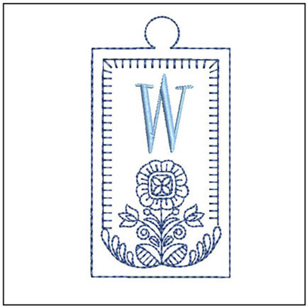 Dutch Floral Charm ABCs - W - Embroidery Designs & Patterns
