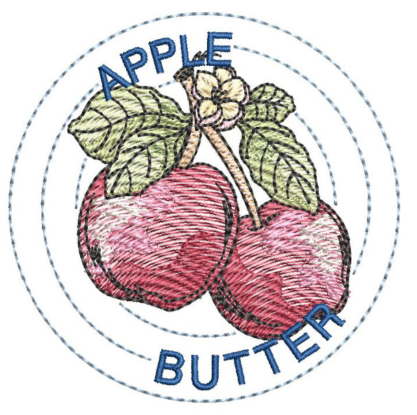 Apple Butter Jar Topper - Embroidery Designs