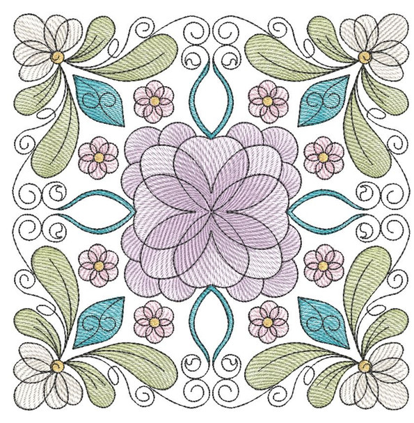 Kaleidoscope Floral Block 2 -  Embroidery Designs