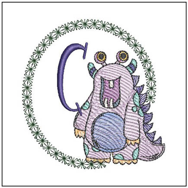 Monster ABCs C - Embroidery Designs