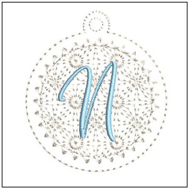 Snowflakes Charm ABCs - N - Embroidery Designs