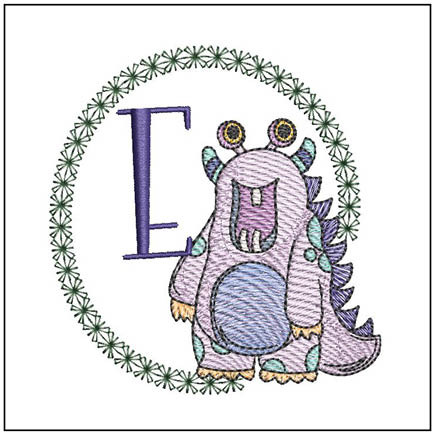  Monster ABCs E - Embroidery Designs