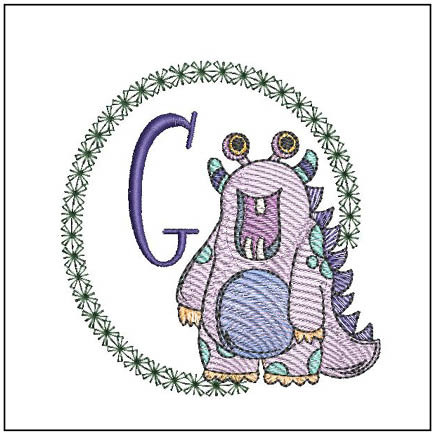 Monster ABCs G - Embroidery Designs