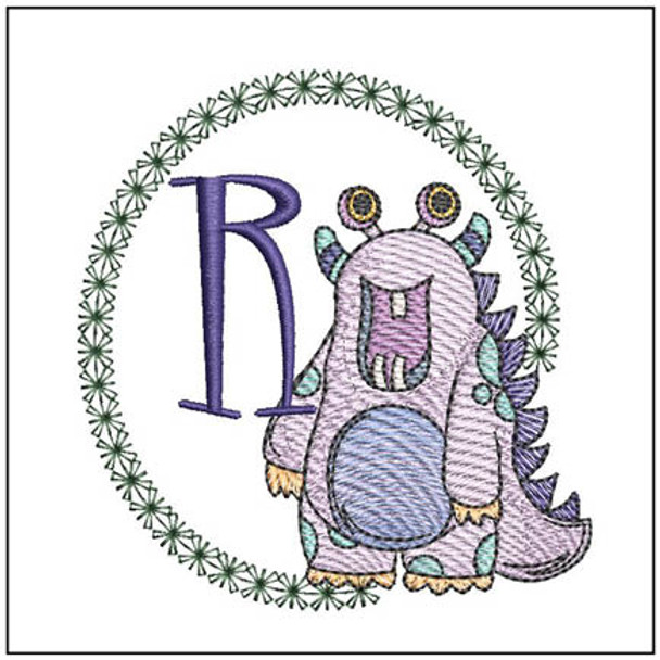 Monster ABCs -R- Embroidery Designs
