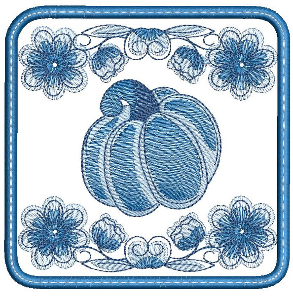 Delft Blue Coaster 3 - Embroidery Designs