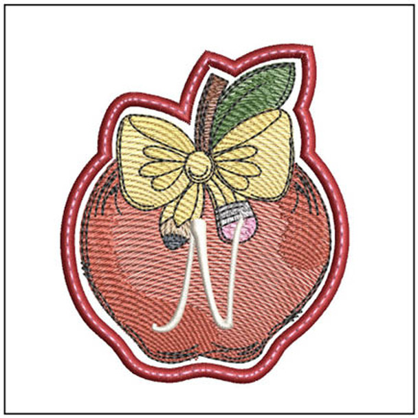 Apple ABCs Coaster - N - Embroidery Designs Apple ABCs Coaster - N - Embroidery Designs