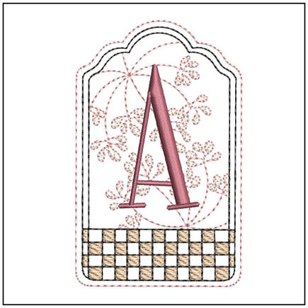 Gift Tag ABCs - A - Embroidery Designs