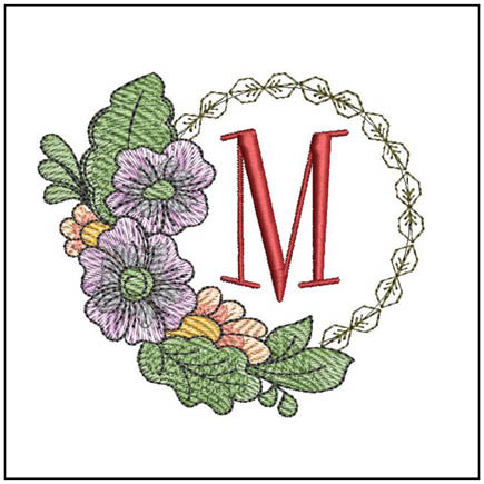  Fall Florals ABCS - M Embroidery Designs