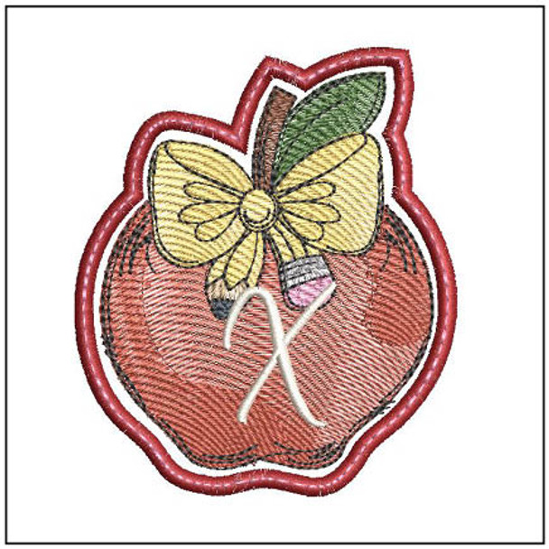 Apple ABCs Coaster - X- Embroidery Designs