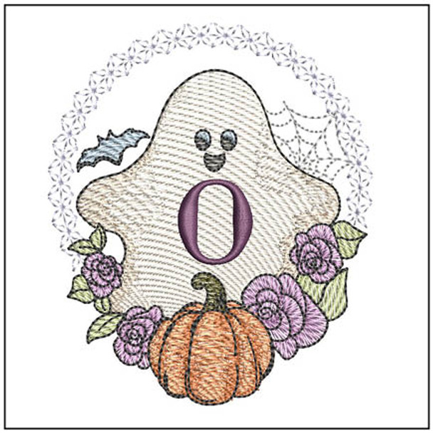 Ghost ABCs - O - Embroidery Designs