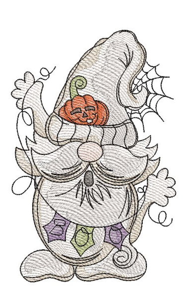 Boo Ghost Gnome- Embroidery Designs