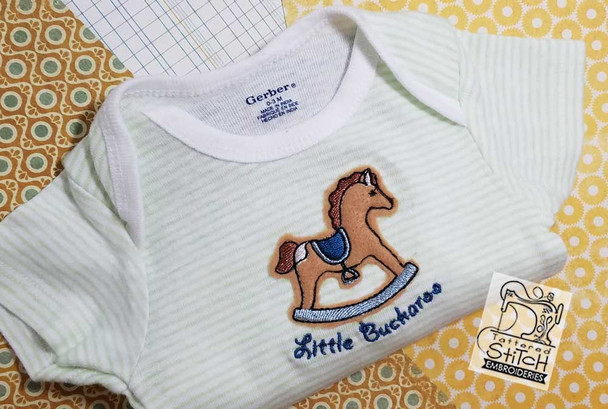 Little Buckaroo Rocking Horse Applique - Embroidery Designs