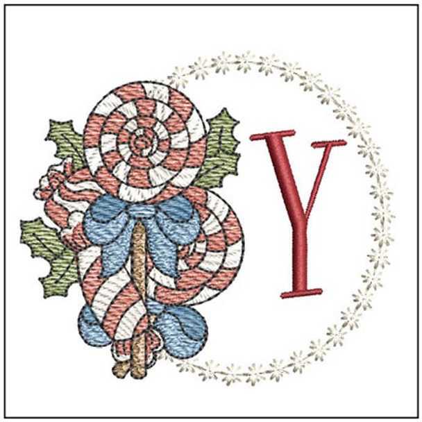 Christmas Candies ABCs  - Y  Embroidery Designs Christmas Candies ABCs  - Y  Embroidery Designs
