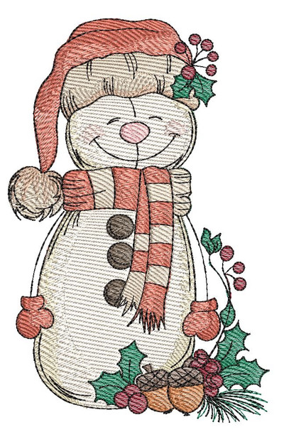 Winter Snowman - Embroidery Designs