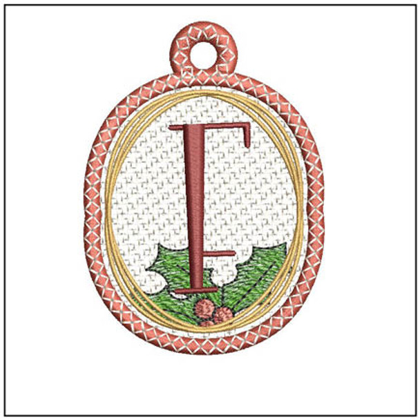 Holly Ornament FSL - ABCs - F - Embroidery Designs