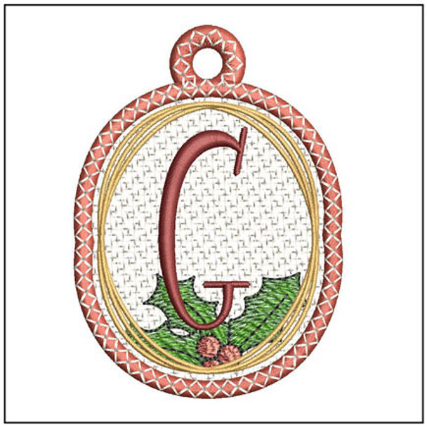 Holly Ornament FSL - ABCs - G - Embroidery Designs
