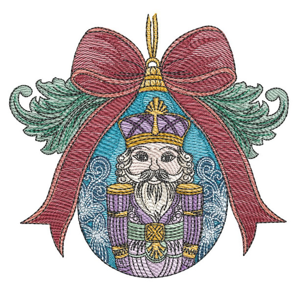 Nutcracker #2 Ornament - Machine Embroidery Designs