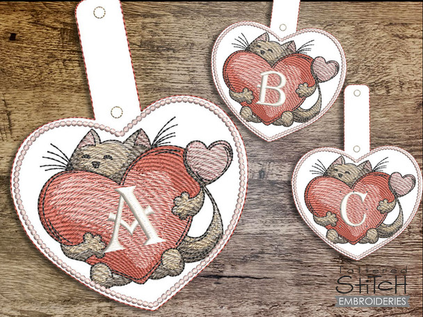 Kitty Luv Keychain ABCs Bundle - Embroidery Designs