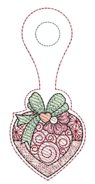 Calico Heart - Magnetic Book Mark - Embroidery Designs