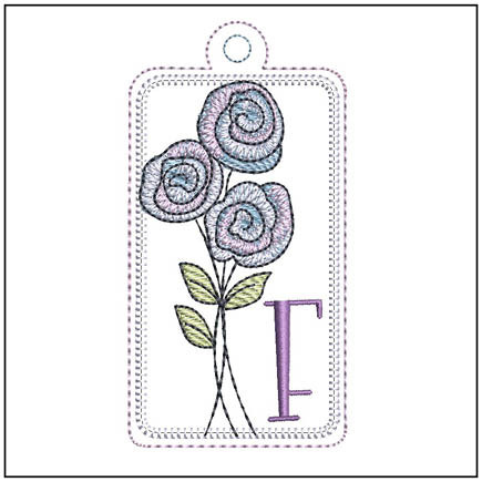 Rosettes ABCs Charm - F - Embroidery Designs