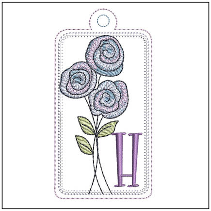 Rosettes ABCs Charm - H - Embroidery Designs
