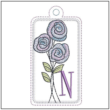 Rosettes ABCs Charm - N - Embroidery Designs
