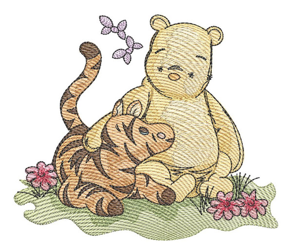 Winnie & Tigger - Embroidery Designs