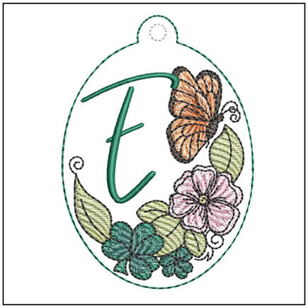 Monarch ABCs Charm - E - Embroidery Designs