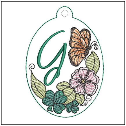 Monarch ABCs Charm - G - Embroidery Designs