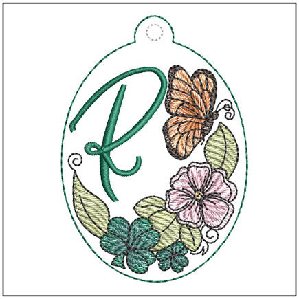  Monarch ABCs Charm - R - Embroidery Designs