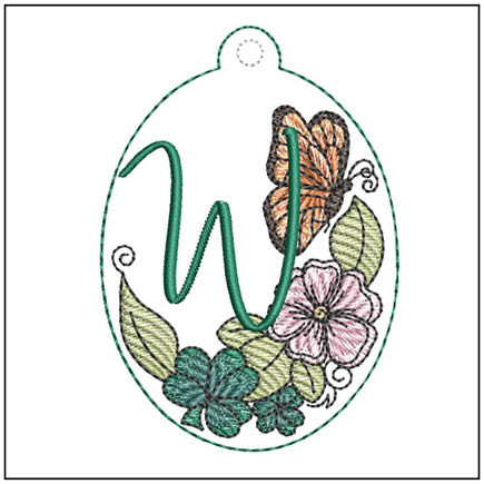 Monarch ABCs Charm - W - Embroidery Designs