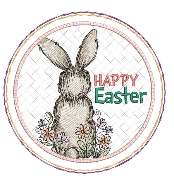 Happy Easter House Hot Pad - Embroidery Designs