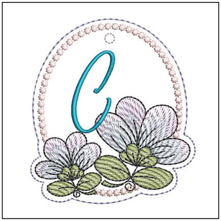 Jacobean ABCs Charm - C - Embroidery Designs