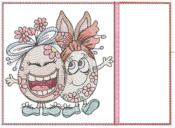 Easter Egger Mug Rug   - Embroidery Designs