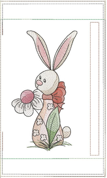 Bunny Fridge Handle Wrap - Machine Embroidery Designs