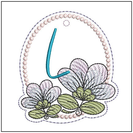 Jacobean ABCs Charm - L - Embroidery Designs