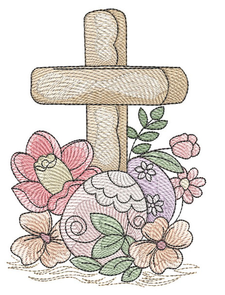 Easter Cross - Embroidery Designs