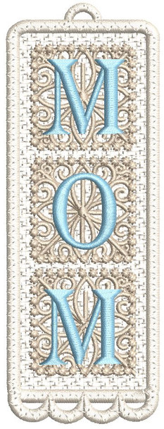 Mom Free Standing Lace Bookmark - Embroidery Designs